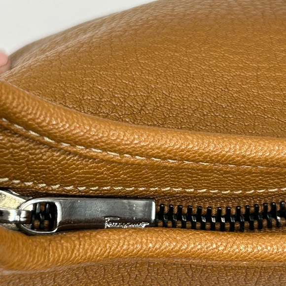 Salvatore Ferragamo Leather Shoulder Bag with Silver Buckle - Picture 10 of 15